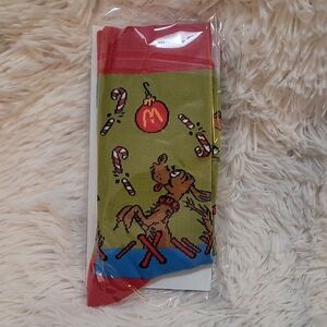 McDonald's Grinch Holiday Socks with Red and Green,Unisex, Adult Size, Teen, Men